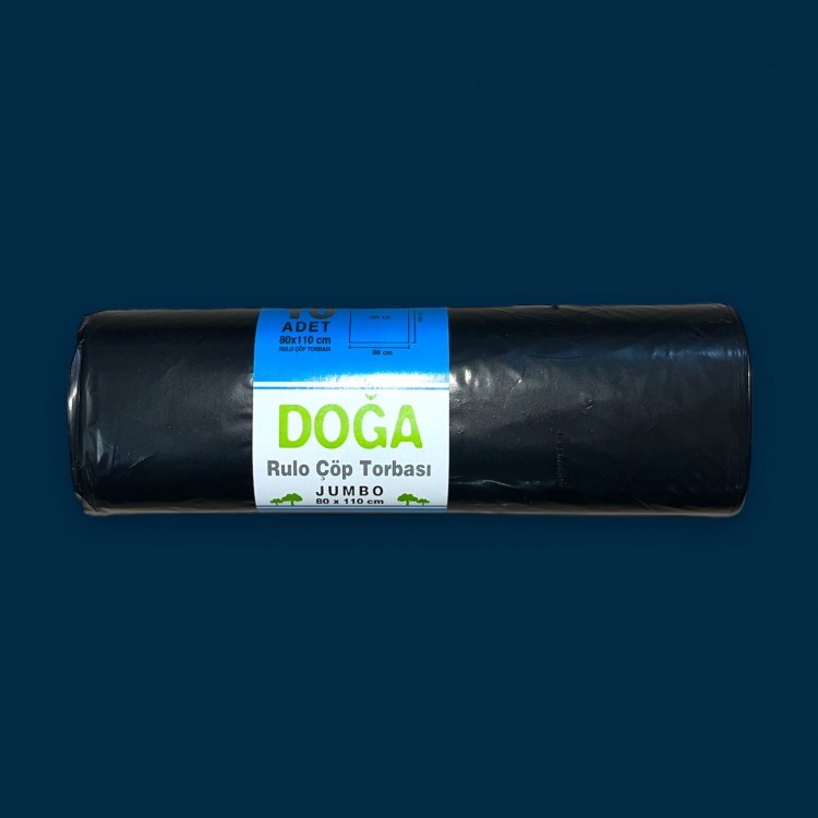 ÇP ENDÜSTRİYEL JUMBO 80*110 400 GR SİYAH 10 LU*20 RULO ÇÖP POŞETİ