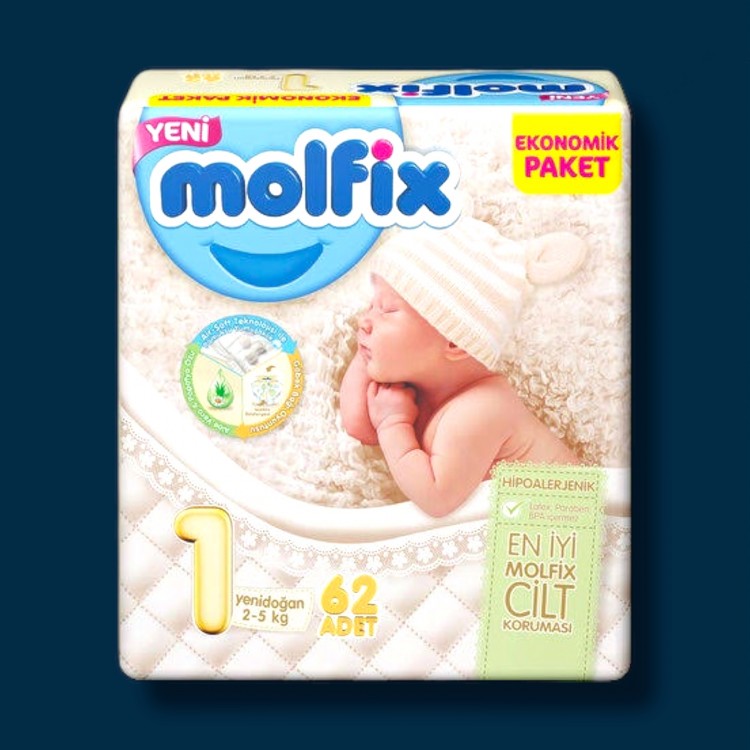___ ÇB 1 NO MOLFİX JUMBO 6-50 2-5 KG YENİ DOĞAN ÇOCUK BEZİ