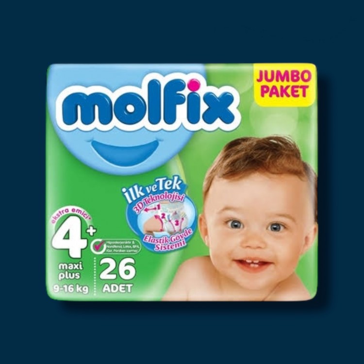 ÇB 4 NO MOLFİX JUMBO 9-6 6-26 MAXI PLUS ÇOCUK BEZİ