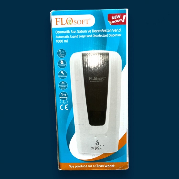 DİSPENSER FLOSOFT FOTOSELLİ SIVI SABUN VE DEZENFEKTAN VERİCİ 1000 ML.