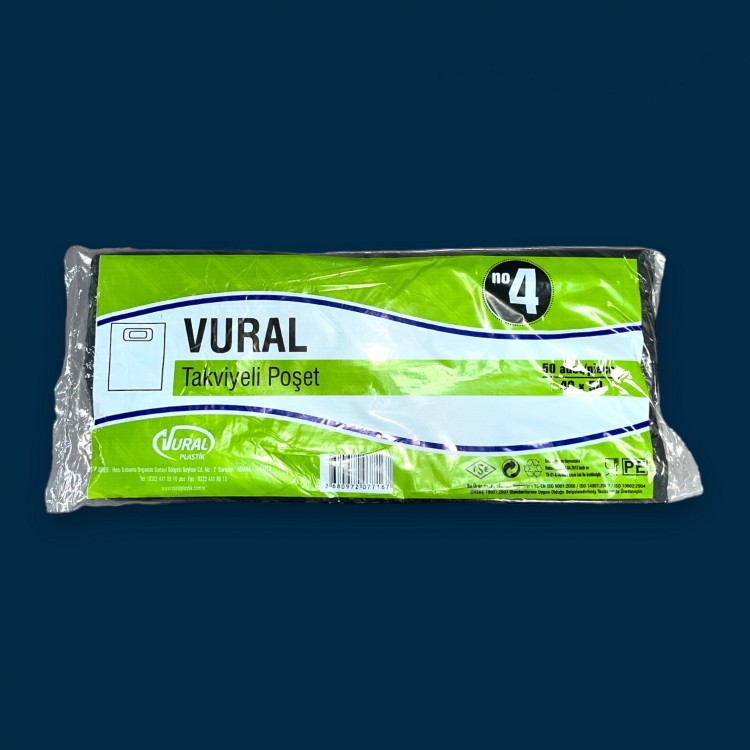 TP DİAGONAL 40*50 4 NO SİYAH TAKVİYELİ POŞET