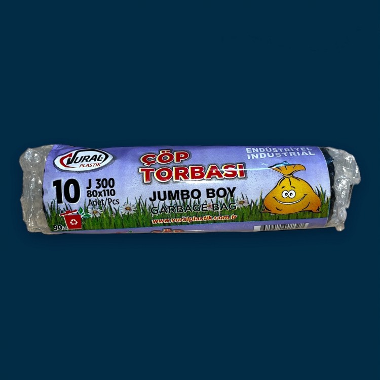 ÇP JUMBO 80*110 300 GR J300 MAVİ-SİYAH 1 K:20 1 R: 10 ÇÖP POŞETİ