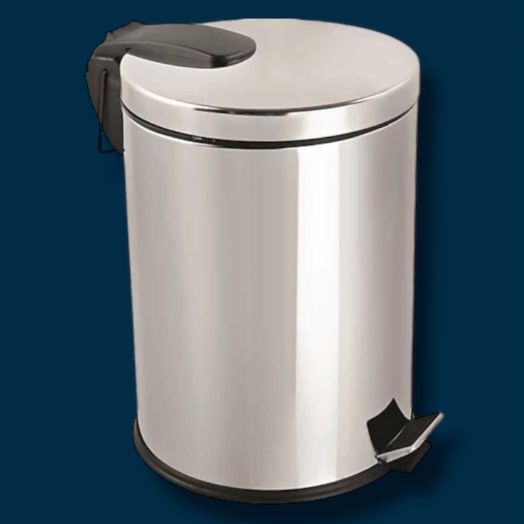 ÇÖP KOVASI 3 LT PEDALLI PASLANMAZ FT605
