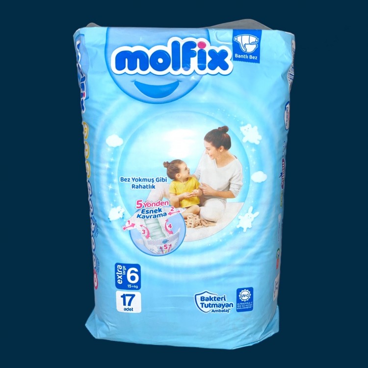ÇB 6 NO MOLFIX.JUMBO 3D TEKN. 15+ E.LARGE*6-17 ÇOCUK BEZİ