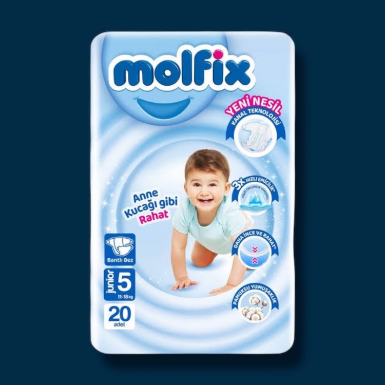 ÇB 5 NO MOLFİX JUNİOR 3D 11/18 20Lİ*6 ÇOCUK BEZİ