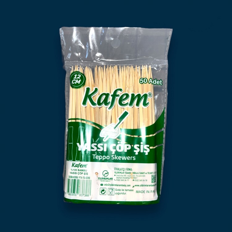 ÇÖP ŞİŞ 12 CM YASSI KAFEM 1 PK 50 1 KL 200 PK YTA-TG-0016