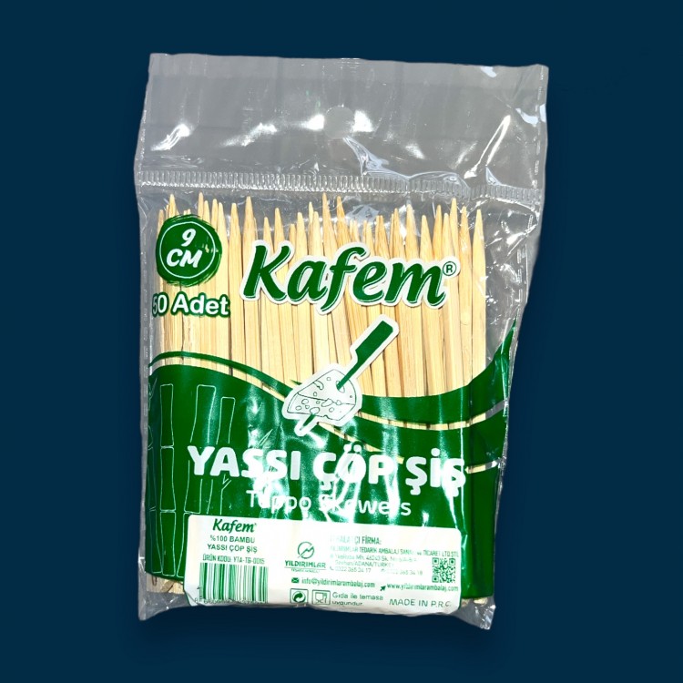 ÇÖP ŞİŞ 9 CM YASSI KAFEM 1 PK 50 1 KL 200 PK YTA-TG-0015