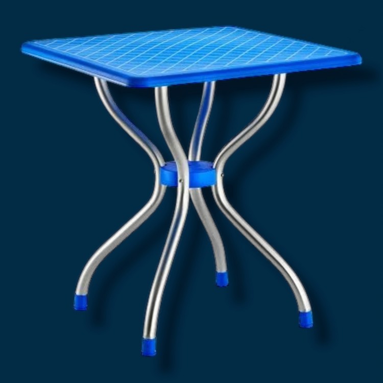 MASA ALFA ALUMİNYUM 70*70 CM MAVİ YENİ HD300 MV11