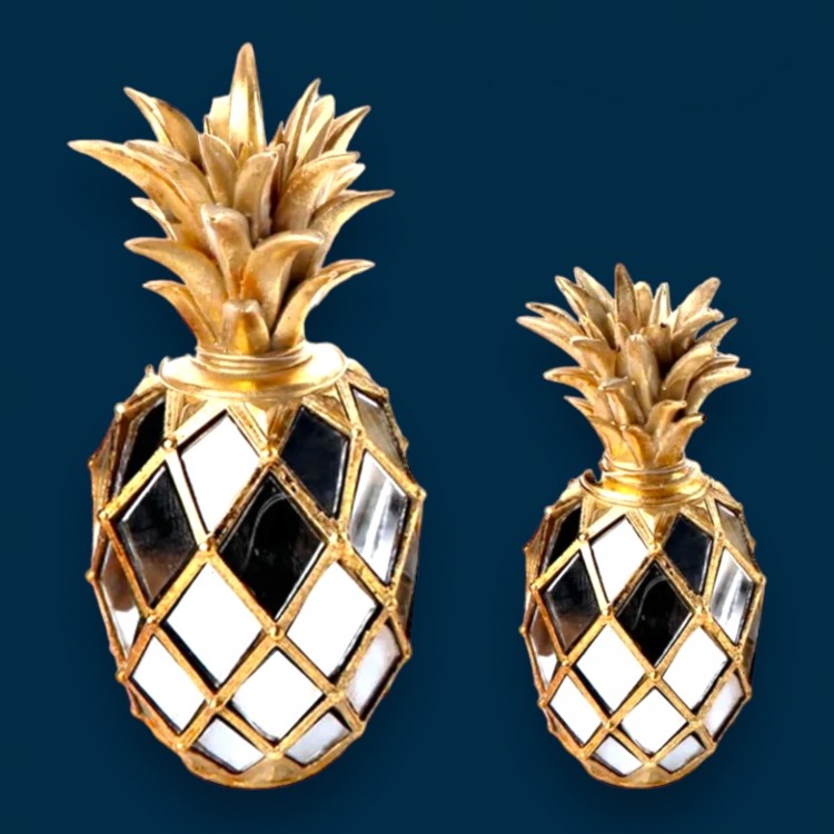 DKR ANANAS 2 Lİ GOLD 29 19 CM POLYESTER EM2050GOLD