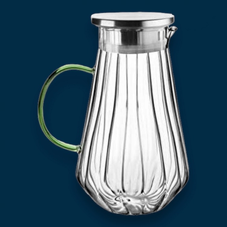 ZÜC. CAM SÜRAHİ 1500 ML METAL KAPAKLI BLS SRH56