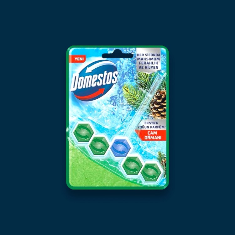 WC TEMİZLİK TOPU DOMESTOS 5 Lİ GÜÇ 9 AD*50 GR ÇAM