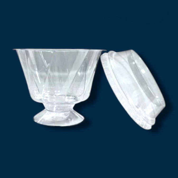 KRİSTAL PAPATYA KASE+KAPAK 1 PK 10 1 KL 50 PK